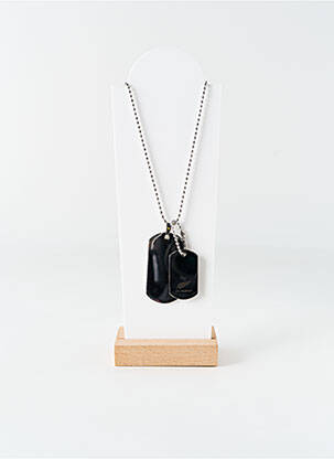 Collier matériaux métal argent ALL BLACKS homme