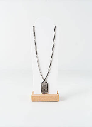 Collier matériaux métal argent LOTUS homme
