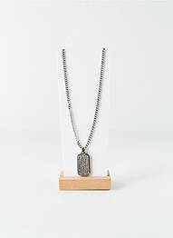 Collier matériaux métal argent LOTUS homme