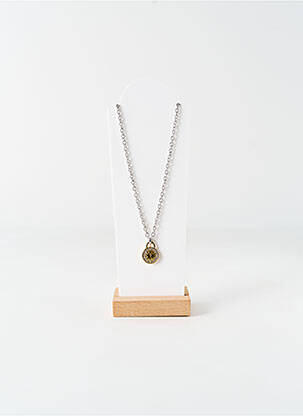 Collier ornement oxyde de zirconium or LOTUS femme