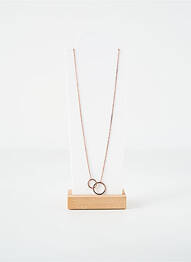 Collier matériaux plaqué or marron ROBBEZ MASSON femme