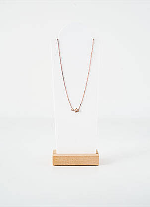 Collier matériaux plaqué or marron ROBBEZ MASSON femme