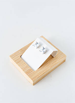 Boucles d’oreilles ornement pierre argent CLEMENT COUTY femme