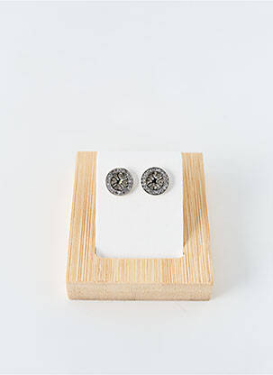 Boucles d’oreilles ornement oxyde de zirconium argent LOTUS femme
