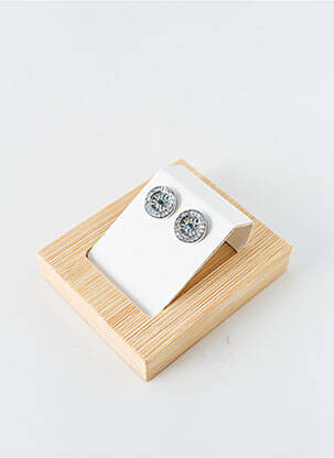 Boucles d’oreilles ornement oxyde de zirconium argent LOTUS femme