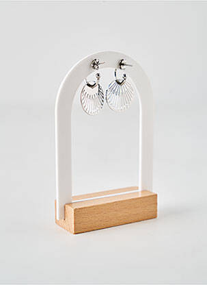 Boucles d’oreilles matériaux métal argent ROBBEZ MASSON femme