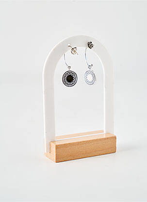 Boucles d’oreilles matériaux métal argent ROBBEZ MASSON femme