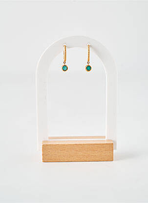 Boucles d’oreilles ornement pierre or COQUE DE NACRE femme