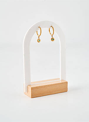 Boucles d’oreilles ornement pierre or LA COQUE DE NACRE femme
