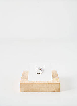 Boucle d'oreille mono matériaux argent argent LA COQUE DE NACRE femme
