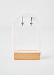 Boucles d’oreilles argent COQUE DE NACRE pour femme seconde vue