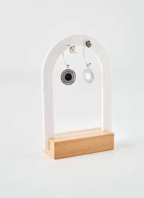 Boucles d’oreilles matériaux métal argent ROBBEZ MASSON femme