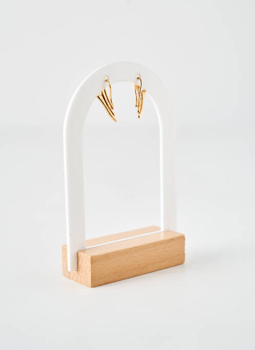 Boucles d’oreilles matériaux plaqué or or LA COQUE DE NACRE femme