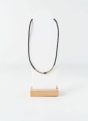 Collier ornement perles noir BELLE MAIS PAS QUE femme