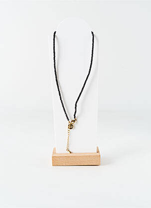 Collier ornement perles noir BELLE MAIS PAS QUE femme