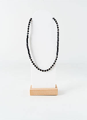 Collier ornement perles noir BELLE MAIS PAS QUE femme