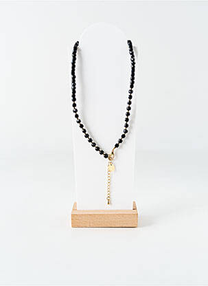 Collier ornement perles noir BELLE MAIS PAS QUE femme