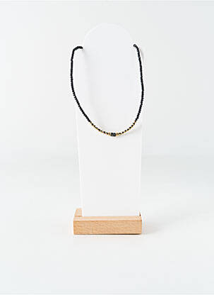 Collier ornement perles noir BELLE MAIS PAS QUE femme