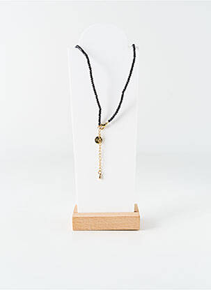 Collier ornement perles noir BELLE MAIS PAS QUE femme