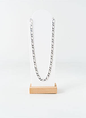 Collier fermeture fermoir mousqueton argent COQUE DE NACRE unisexe