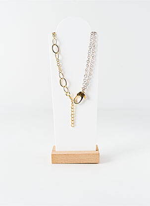 Collier matériaux argent or CANYON femme