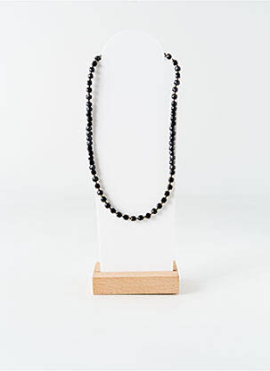 Collier ornement perles noir BELLE MAIS PAS QUE femme