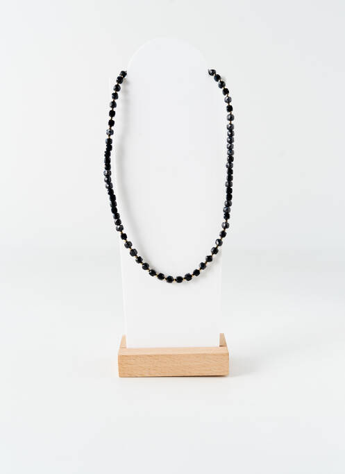 Collier ornement perles noir BELLE MAIS PAS QUE femme