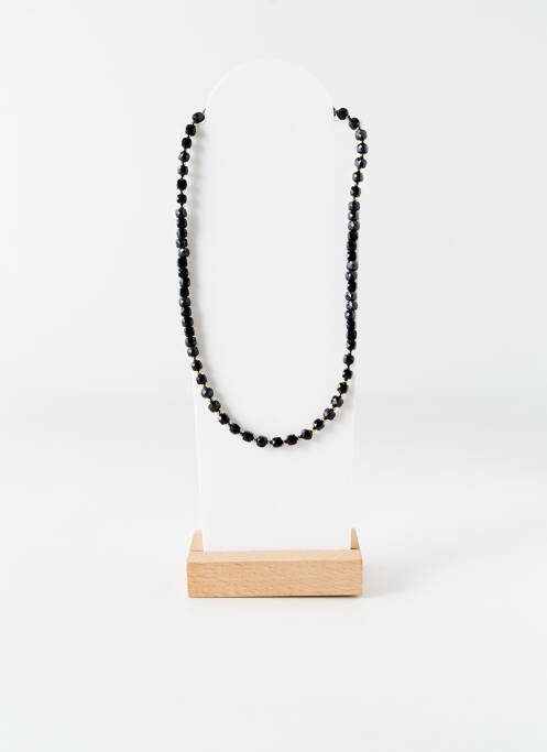 Collier ornement perles noir BELLE MAIS PAS QUE femme