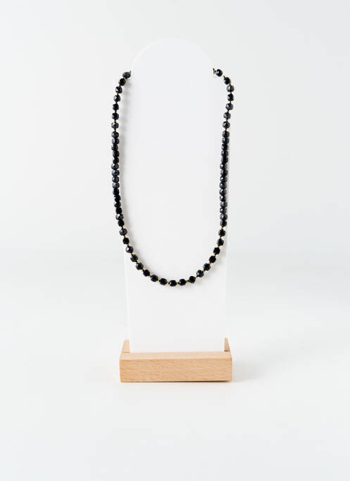 Collier ornement perles noir BELLE MAIS PAS QUE femme