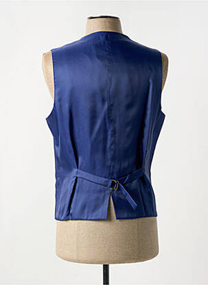 Gilet sans manche effet matière satinée bleu GIACCHÉ 81 homme