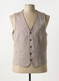 Gilet sans manche tissage chiné marron ROY ROBSON homme