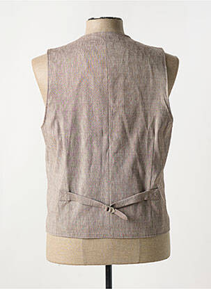 Gilet sans manche tissage chiné marron ROY ROBSON homme