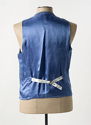 Gilet sans manche tissage chiné bleu MONSIEUR HECTOR homme
