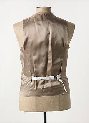 Gilet sans manche tissage chiné marron MONSIEUR HECTOR homme