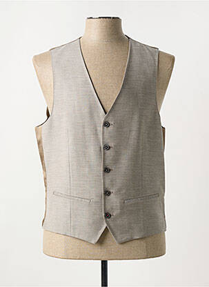Gilet sans manche tissage chiné marron ROY ROBSON homme