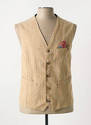 Gilet sans manche poches beige BOB homme