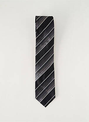 Cravate imprimé rayures noir HUGO BOSS homme