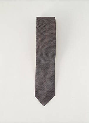 Cravate effet matière satinée marron HUGO BOSS homme