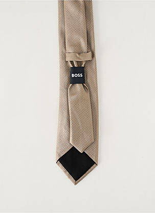 Cravate imprimé fantaisie beige HUGO BOSS homme