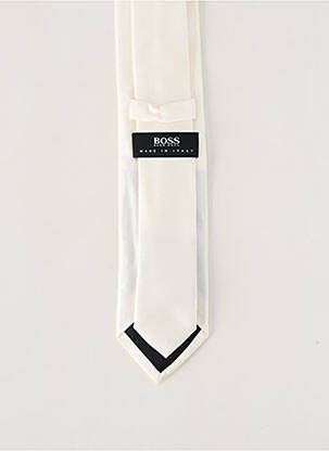 Cravate effet matière satinée beige HUGO BOSS homme