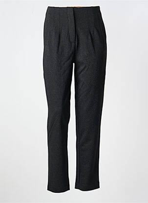 Pantalon slim taille haute taille haute noir ICHI femme