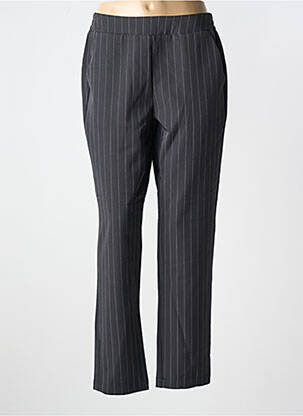 Pantalon droit tissage crêpe taille normale noir FRANSA femme