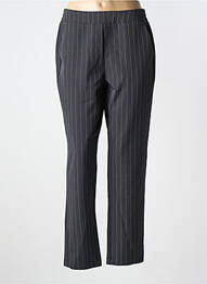 Pantalon droit tissage crêpe taille normale noir FRANSA femme