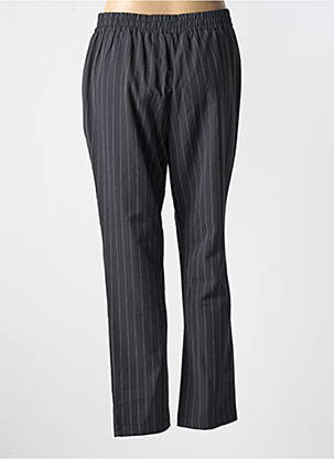 Pantalon droit tissage crêpe taille normale noir FRANSA femme