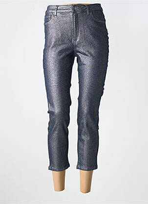 Pantalon 7/8 taille haute taille haute bleu VERO MODA femme