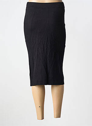 Jupe mi-longue stretch noir FRANSA femme