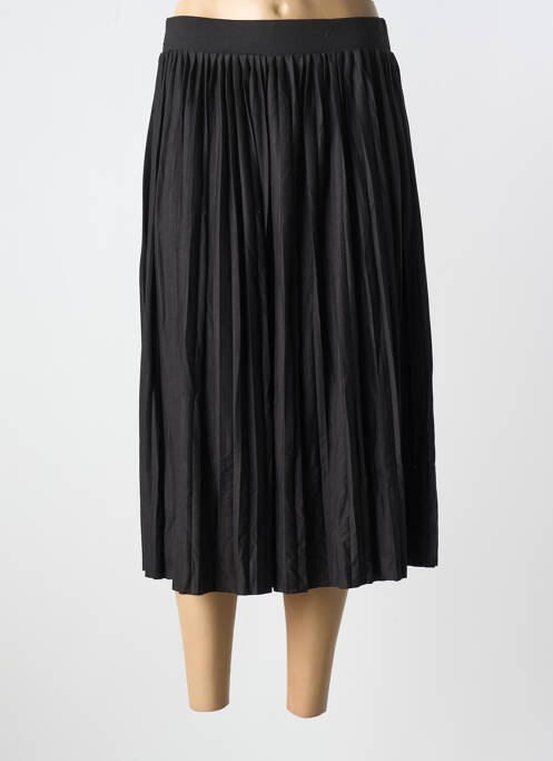 Jupe mi-longue noir ICHI pour femme