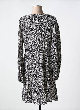 Robe mi-longue imprimé fantaisie manches longues noir B.YOUNG femme