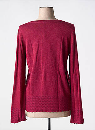 Pull coupe cintrée manches longues rouge FRANSA femme