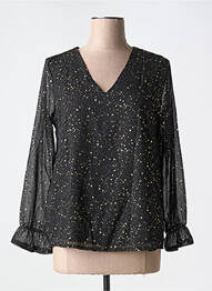 Blouse manches longues manches longues noir LILIE ROSE femme